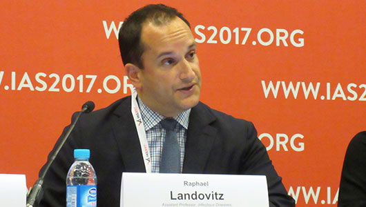 Raphael Landovitz, en la IAS 2017. Foto: Liz Highleyman, hivandhepatitis.com 